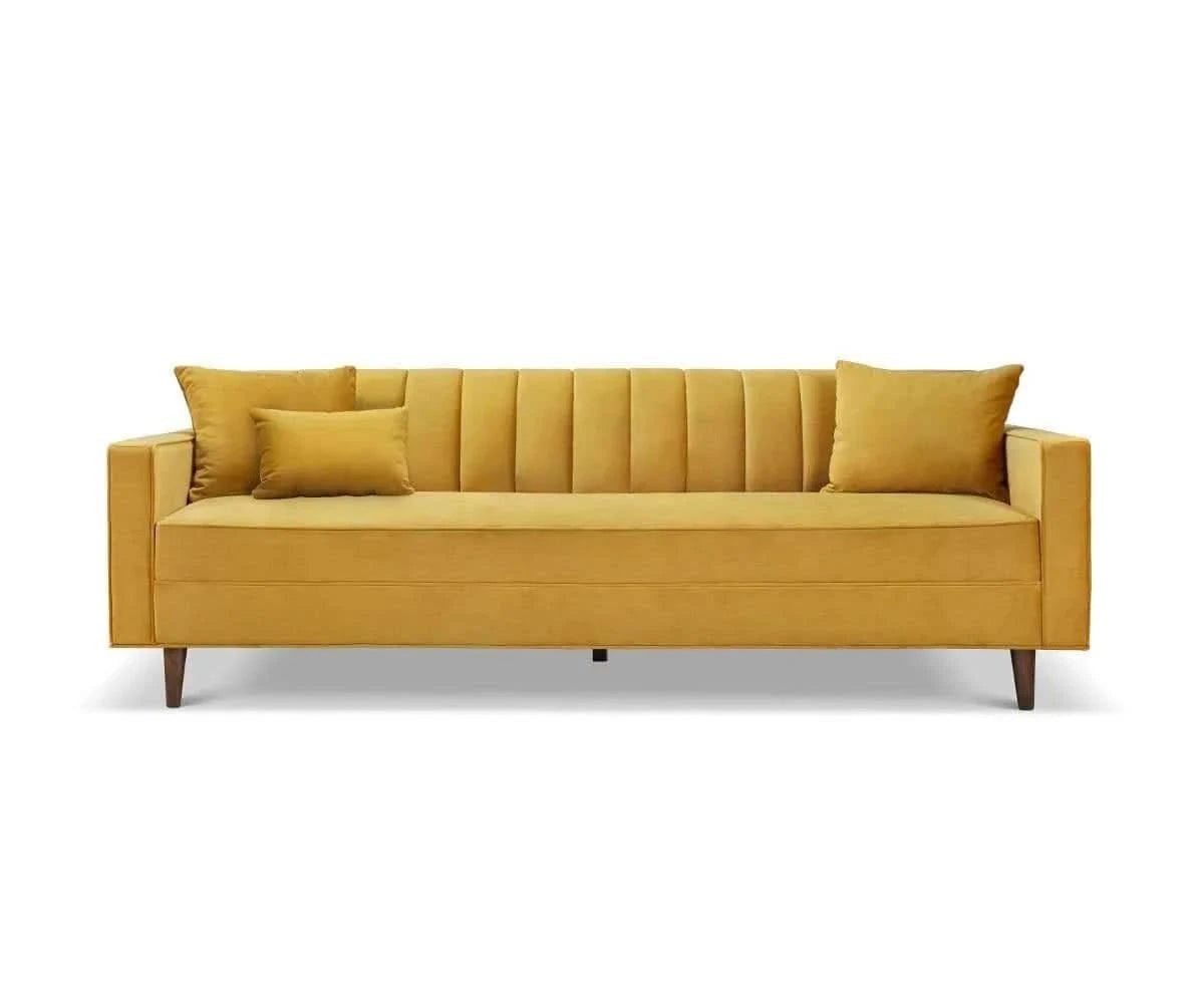 Mid - Century Modern Sofa in Mustard - HER Home Design Boutique